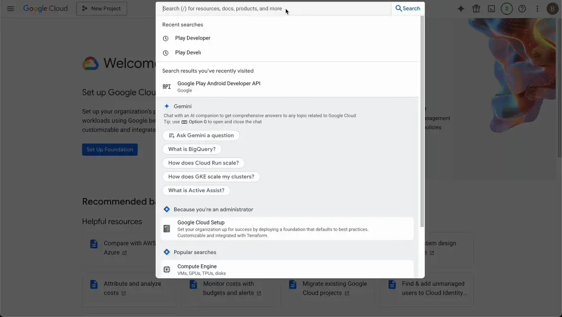 Enable Google Play APIs